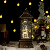 Christmas Decorations Water Globe Lights Wind Lights Automatic Snow Snowflake Music Box Gift Ornament