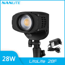Nanguang Nanlite Litolite 28F LED COB Light 28W 5600K Dimmable Adjustable Focus Photography Lighting for Studio Camera Spotlight