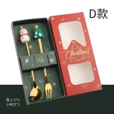 4Pcs Christmas Decorations for Home Christmas Table Decor Stainless Coffee Spoons Xmas Tree New Year 2024 Navidad 2023 Gifts