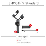ZHIYUN Smooth 5 Smooth Q4 3-Axis Phone Gimbals Handheld Stabilizers for Smartphones iPhone/Samsung/Huawei/Xiaomi/Action Cameras