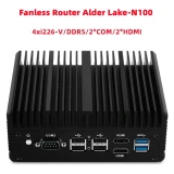 Alder Lake-N100 Fanless Router PC 4*Intel i226 2.5G RAM DDR5 4800MHz Nvme SSD pfSense Firewall Router OPNsense With COM Port