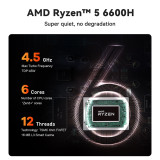Beelink SER6 AMD Ryzen 5 6600H MINI PC Windows 11 Pro 16GB 32GB DDR5 4800MHZ 500GB 1TB NVME SSD WiFi 6 BT5.2 Gaming Computer