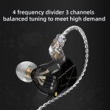 KZ ASX Headset 20 BA Units HIFI Bass In Ear Monitor balanced armature Earphones Noise Cancelling Earbuds Sport