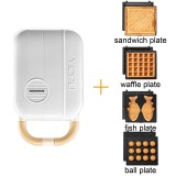 650W Breakfast Machine takoyaki Pancake Sandwichera With Plates Electric Sandwich Maker Timed Waffle Maker Toaster Baking