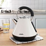 220V Retro Electric Kettle Stainless Steel Teapot Household Thermo Pot Detachable Mesh Filter Thermostat Water Kettle 1.8L