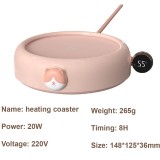 220V Automatic Heating Coaster Office Home Desktop Beverage Heater Timer 3 Gears Milk Tea Heating Plate To Give Friend Gift