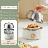 220V Home Double Layer 304 Stainless Steel Egg Steamer Multi-function Timing Automatic Power-Off Breakfast Machine 7-14 piece