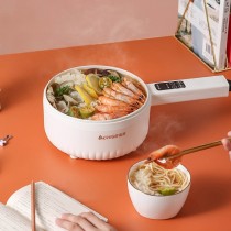 220V Multi-function Electric Heating Pot Non-stick Saute Pot All-In-One Pot Double-Layer Home Hot Pot With Steamer Pot 1.6L