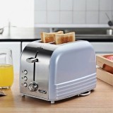 220V Home Electric Toaster Stainless Steel Bread Maker 2 Slices Automatic Removable Crumb Tray Sandwich Breakfast Machine