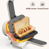 220V Electric Breakfast Machine Hot Pressed Sandwich Machine Panini Home Non-stick Double sides Heating Multi-function Toaster
