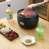220V Electric Oven Portable Charcoal Barbecue Non-Stick Smokeless Korean Grill Suitable Outdoor Camping Home Tea Making 800W