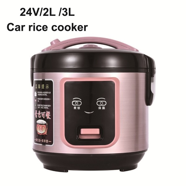 24V 2L 3L Car Rice Cooker Portable Multifunction Electric Cook Heater With Steamer Car Cook Noodle Pot Keep Warm Hot Rice Heater