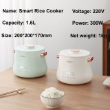 1.6L Smart Rice Cooker Multifunction 1-2 People Ceramic Health Cooker Electric Stew Pot Reservation Electric Cooking Pot 220V