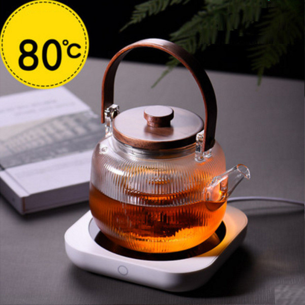 110V 220V Smart Coffee Mug 80 °C Heater Hot Plate Electric Beverage Heater Suitable for Cocoa Tea Milk 3 Temperatures
