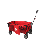 Camping Utility Wagon with Tailgate & Extension Handle, Red