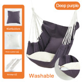 Soft Portable Outdoor Hammocks Chair with 2 Pillows Foldable Hanging Rope Chair Single-person Garden Indoor Outdoor Swing Chair