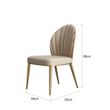 Dining Chair Household Dining Table Chairs Modern Simple Nordic Light Luxury Restaurant Iron Dining Backrest Chair Leisure Chair