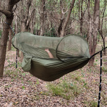 Automatic Quick-opening Outdoor Hammock with Mosquito Net Single-person Nylon Camping Hanging Bed 260*140cm Portable Hammock