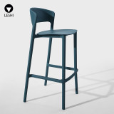 Modern Design Simple Bar Chairs Home Plastic Back Bar Chairs High Stool