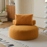 Lazy Person Sofa Pumpkin Chair Tatami Lambswool White Lovely Bedroom Balcony Leisure Small Single Sofa Chair 92*92cm