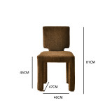 Scandinavian Creative Teddy Velvet Dining Chair For Home Use Modern Minimalist Style Backrest Makeup Chair Modern Simplicity