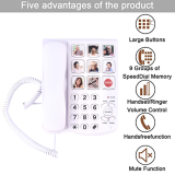 Phone for  Picture Memory Keys | Dementia Alzheimers Telephones for Seniors | Amplified Telephones for Hearing Impaired Seniors