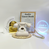 Audio Guestbook Wedding phone Party Gathering Audio Message Book European Classic Message Blessing Phonograph Nostalgia Telephon