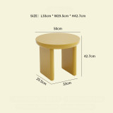 French Cream Small Coffee Table Living Room Household Round Scandinavian Modern Simple Balcony Combination Round Tea Table