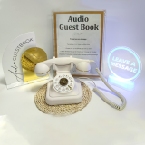 Audio Guestbook Wedding phone Party Gathering Audio Message Book European Classic Message Blessing Phonograph Nostalgia Telephon