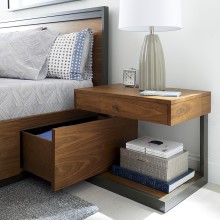 Scandinavian Solid Wood Nightstand Bedroom Bedside Storage Furniture Shelves B&B Hotel Creative Iron Nightstand