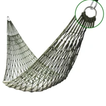 Portable Outdoor Nylon Mesh Hammock Sleeping Bed for Outdoor Travel Camping Garden Beach Yard Patio Swing Chair Hanging Bed