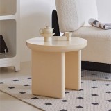 French Cream Small Coffee Table Living Room Household Round Scandinavian Modern Simple Balcony Combination Round Tea Table