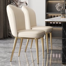 Italian Light Luxury Dining Chair Modern Simple Household Backrest Stool Stainless Steel Hotel Net Red Designer Chairs