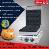 1PC  Electric Commercial Cartoon cat shaped waffle makers 110V/220V/1750W Adjustable Thermostat Cookie Maker Machine