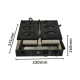 Electric 3-Piece Abalone Waffle Machine, New Type Of Waffle Cake Machine, Snack Equipment, FY-1103V Factory Direct Sales