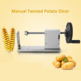 Manual Stainless Steel Twisted Potato Apple Slicer Spiral French Fry Cutter Tomato Twister Vegetable Cooking Tools Machine