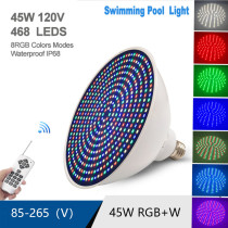 120V 45W PAR38 468LED Swimming Pool Light E27 Bulb RGBW Color Changing Underwater Spotlight Remote Controlled Pond lights