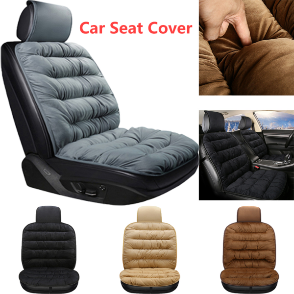Winter Warm Cushion Soft Non-Slip Pad Car Seat Cushion Thick Velvet Car Seat Cover Automotive Interior Accessories