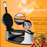 1PC Non-stick coating TK-818 double side heating Electric Rotary Egg Waffle Maker Pancake Maker waffle machine