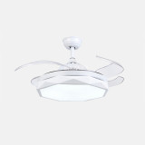 1079 42inch Simple living Room Decoration Geometry LED Invisible Ceiling Fan Light Remote Control Led Pendant Fan 110/220V