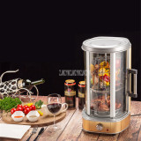 21L Automatic Electric Rotary Barbecue Oven Stainless Steel Household Smokeless Turkey Style Self-Rotating Roast Oven Machine
