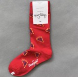 Happy Socks Red Socks This Year New YearWedding Women's Socks Festive Cotton Socks For All Seasons size36-40
