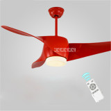 Ceiling Fan Variable Frequency LED Light 52 Inch European Living Room Fan lamp 3 Leaves 5 Stalls Remote Control 110-240V 15-75W