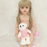 55cm Baby Kids Reborn Baby Doll Soft Vinyl Silicone Lifelike Super Cute Newborn Baby Toy for Girls Birthday Gift