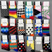 Women's Happy Socks Brand  Mid-tube Socks Pure Cotton Socks For All Seasons Size 36-40