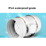 Caliber 198mm Air Exhaust Fan Home Inline Pipe Duct Fan Air Ventilation System Kitchen Toilet Bathroom Extractor 220V TD-200E