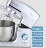 1500W Stand Mixer Professional Kitchen Food Blender Cream Whisk Cake Dough Mixers With 7L Bowl Metal Gear Chef Machine