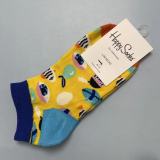 Happy Socks Women's Low Tube Shallow Mouth Socks Bare Color Cotton Socks 36-40