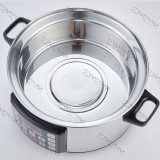 1800W Electric Steamer 32cm Stainless Steel Micro-computer Steamer Commercial Steaming Pot Multi-Layer Kitchen Steamer 220V/110V