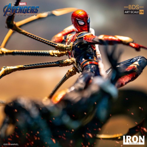 【In Stock】Iron Studio Marvel Avengers Endgame Iron SpiderMan Vs Outrider statue